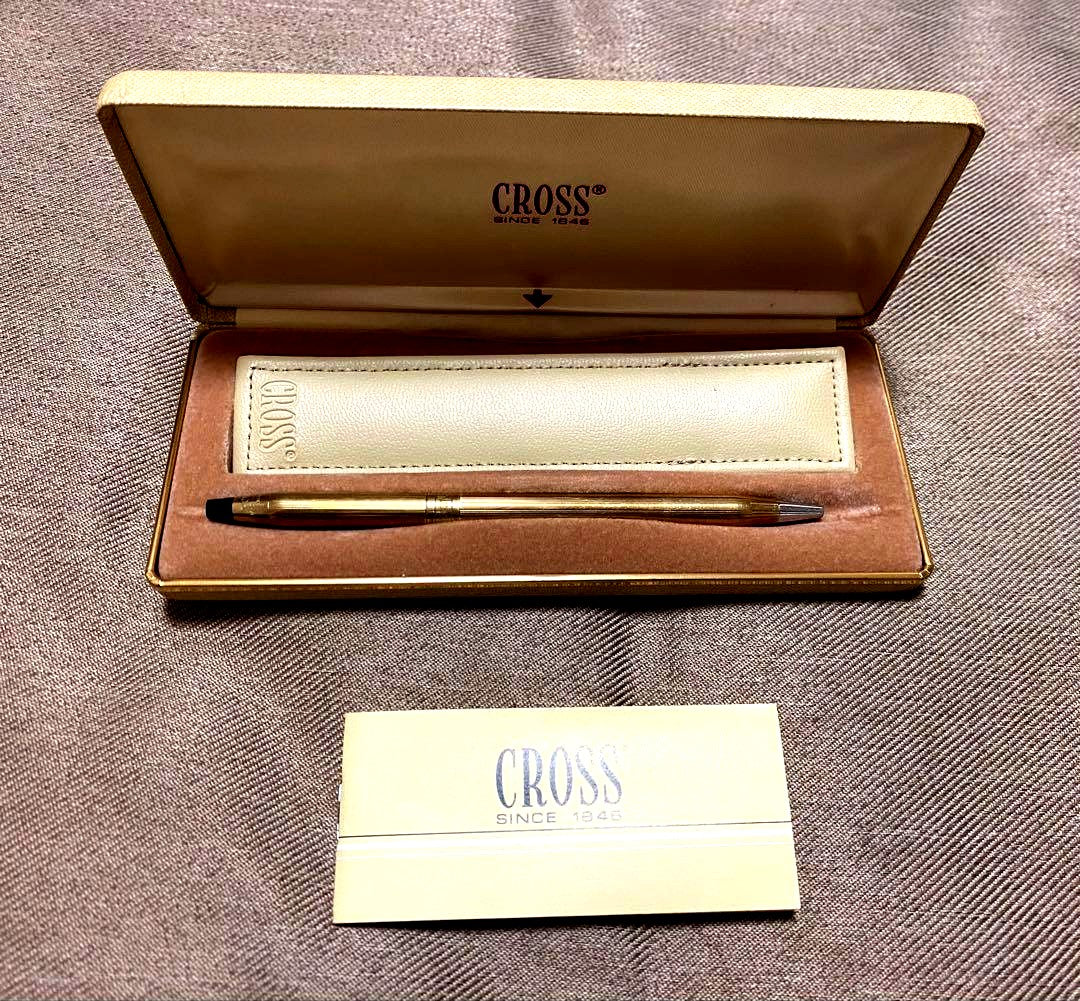 Cross Gold Color Ballpoint Pen B5-232 with classic silhouette and dedicated case