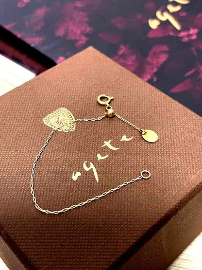 Agete K10 10cm (3.9 inch) gold chain for necklace extension