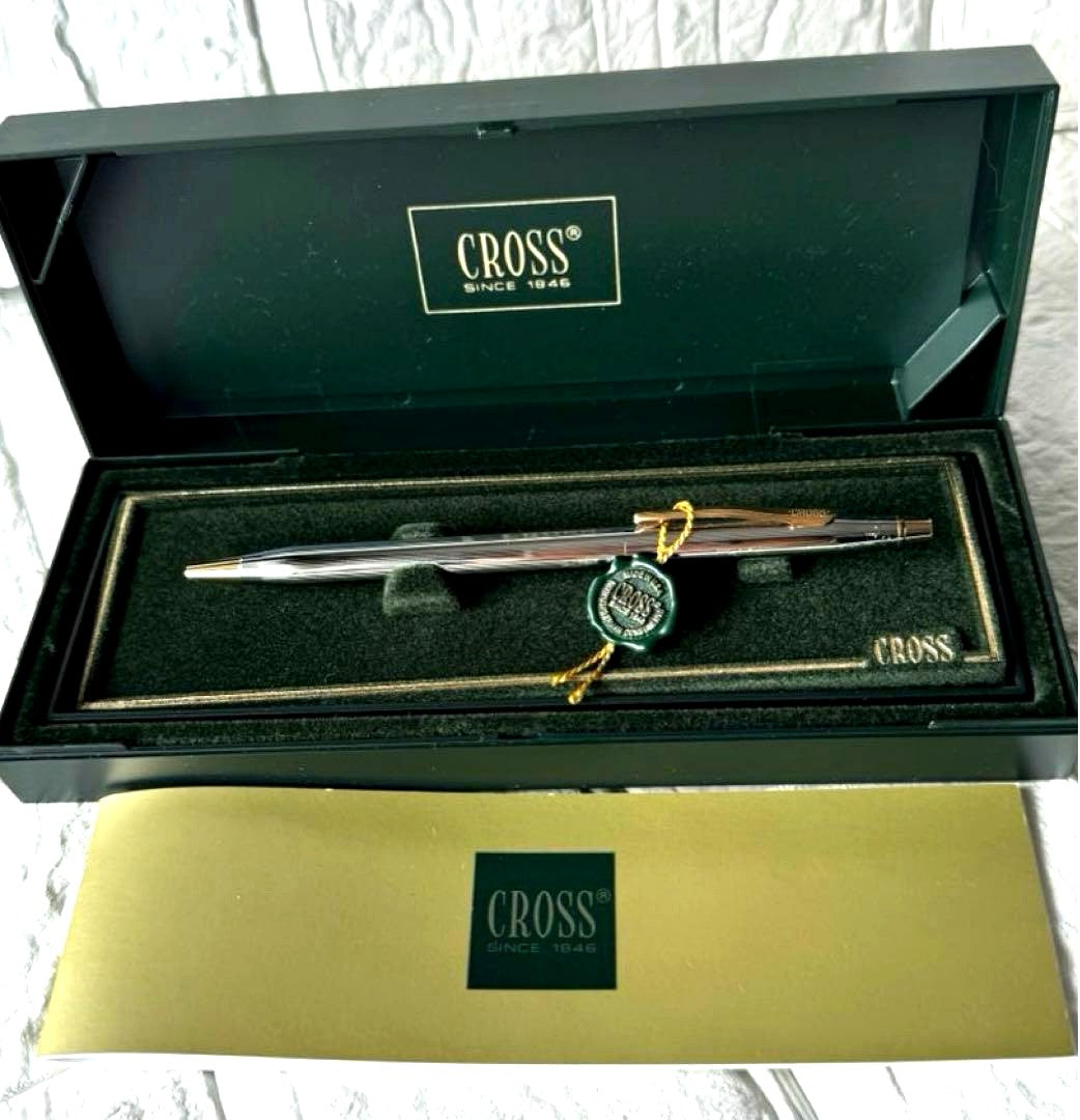 Cross Millennium Medalist silver and gold ballpoint pen with twist mechanism in box