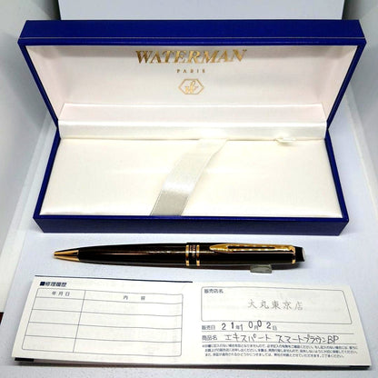 WATERMAN Expert Smart Brown ballpoint pen with a smooth brown finish and silver accents