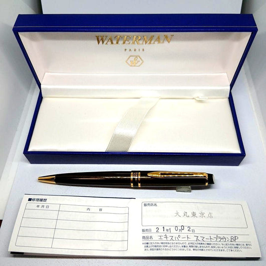 WATERMAN Expert Smart Brown ballpoint pen with a smooth brown finish and silver accents