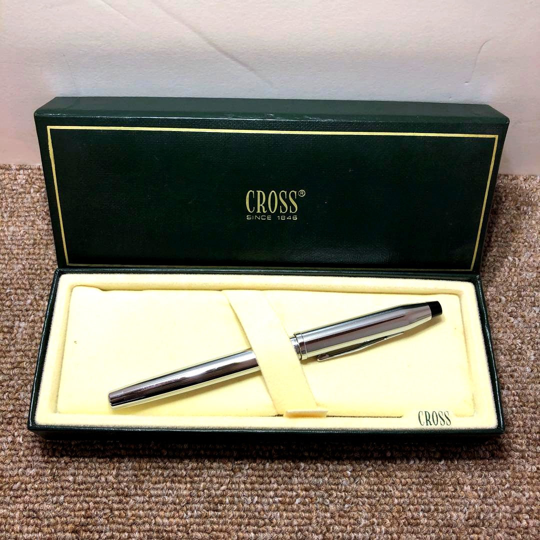 CROSS Century II fountain pen in black with silver trim, converter, and original box