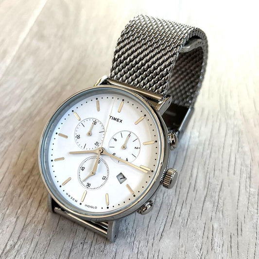 TIMEX Ceramic Mesh Belt Analog Men's Watch — Japanese
