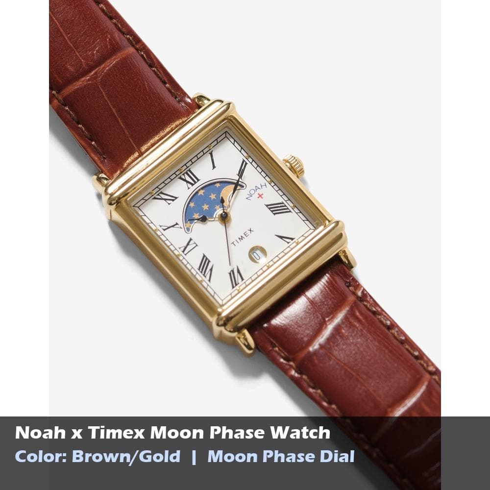 TIMEX Noah x Timex Moon Phase Brown/Gold Men's Watch — Japanese