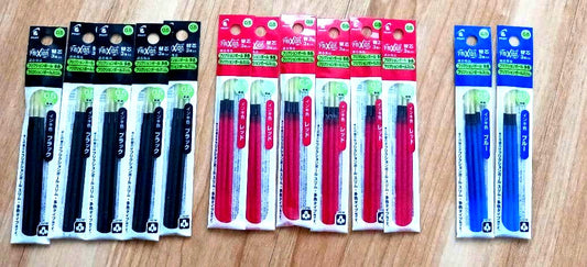 Pilot Friction replacement ink sets in red black and blue unopened packs