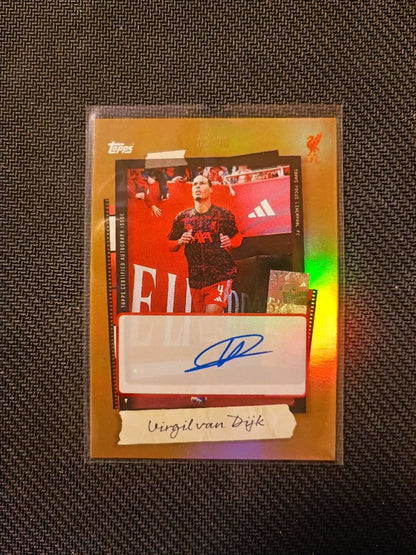 Virgil van Dijk Signature 50şı Topps Focus Liverpool — Japanese