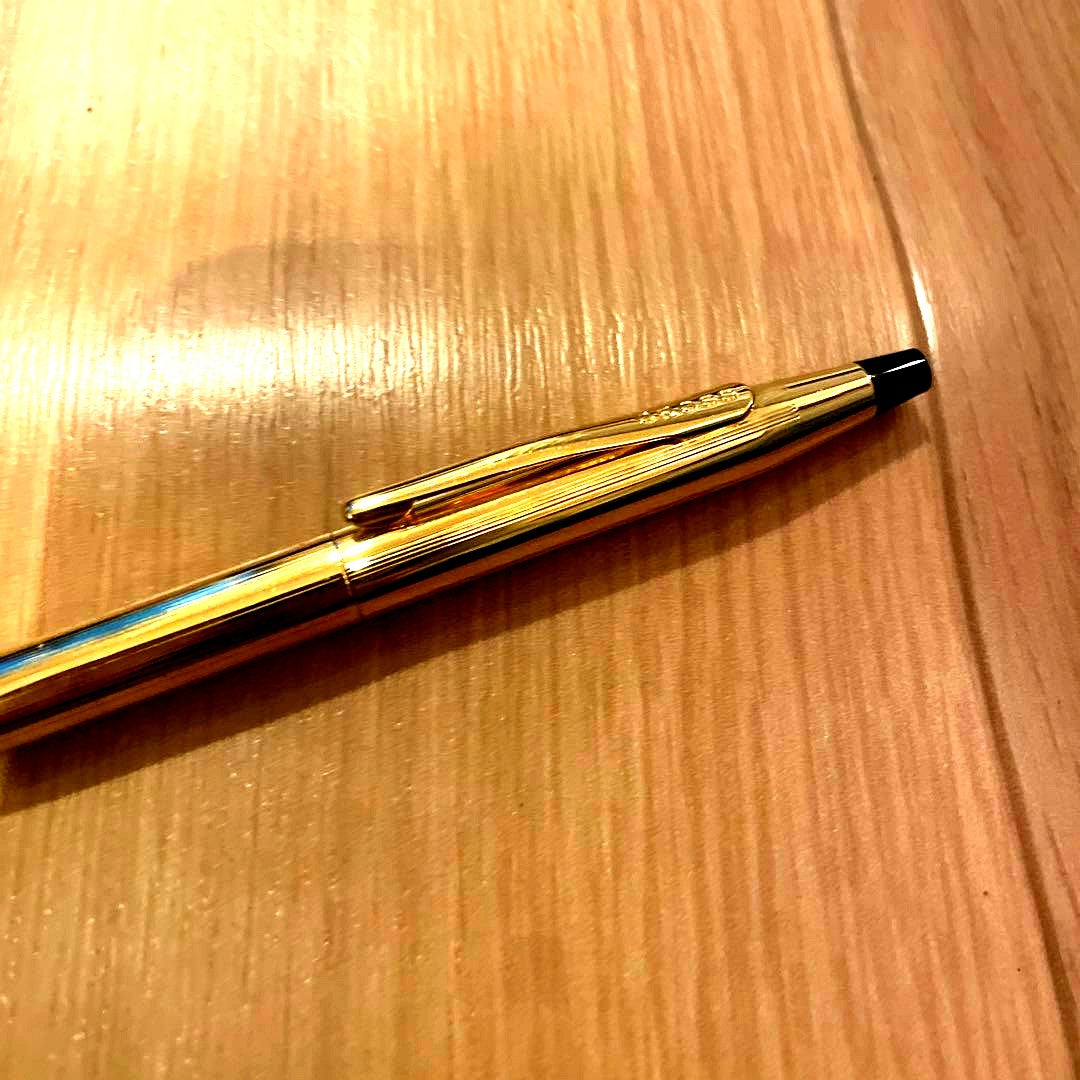 Used Cross Ballpoint Pen No.44 with oil-based ink and single ink color showing minor signs of use
