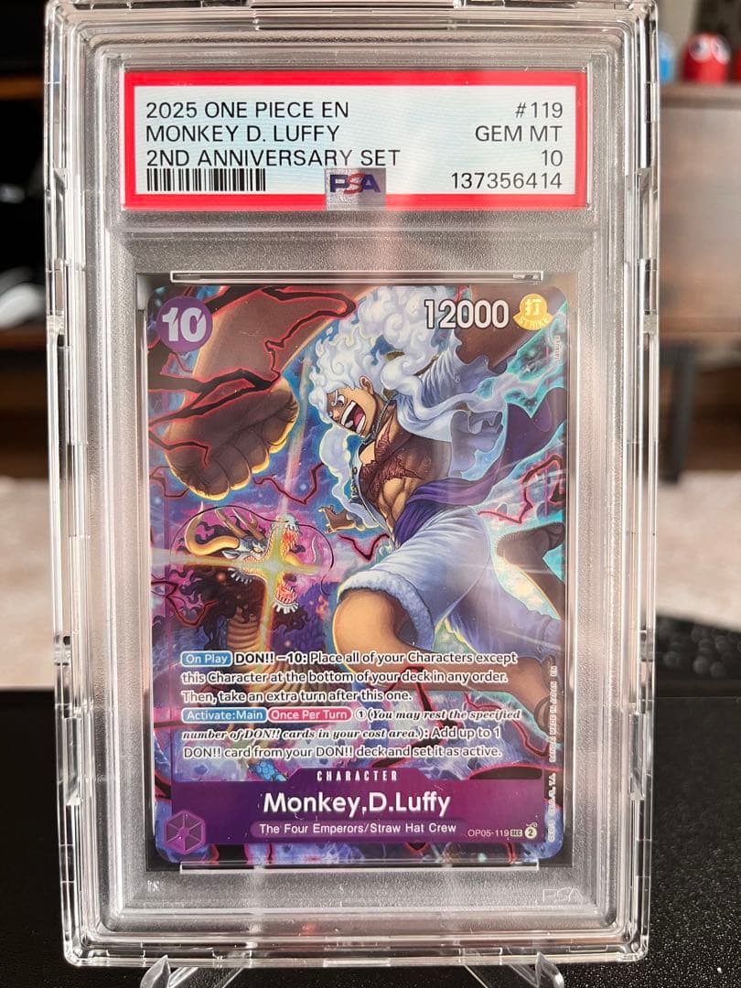 PSA 10 One Piece Monkey D. Luffy SEC — OP05-119 — English
