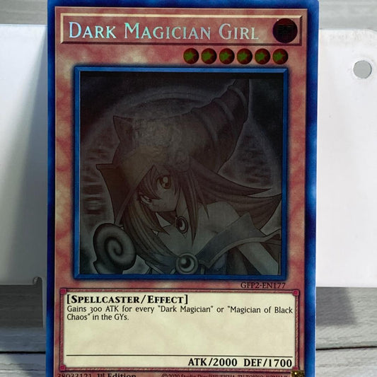 Bandai Yu-Gi-Oh GFP2-EN177 Black Magician Girl Ghost Card Japan import with sleeve and hard loader