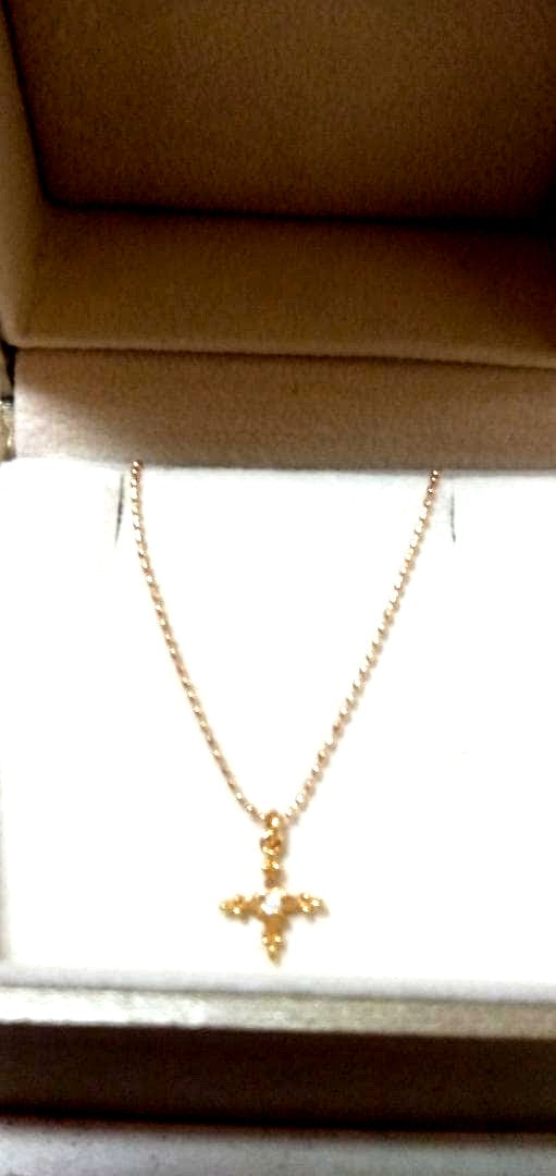 Agete Diamond Necklace featuring sparkling diamonds set in a delicate design