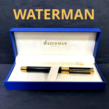 Waterman Perspective Collection black rollerball pen with cap in used condition