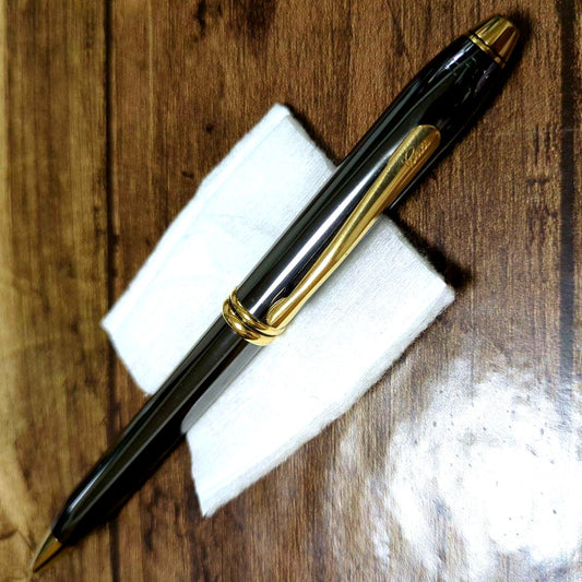 Townsend Cross ballpoint pen with old logo, used condition, Japan import