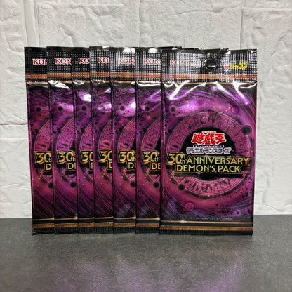 Yu-Gi-Oh Yu-Gi-Oh! TRADING CARD GAME 30th ANNIVERSARY DEMON'S UNOPENED 7 PACKS Pack — Japanese