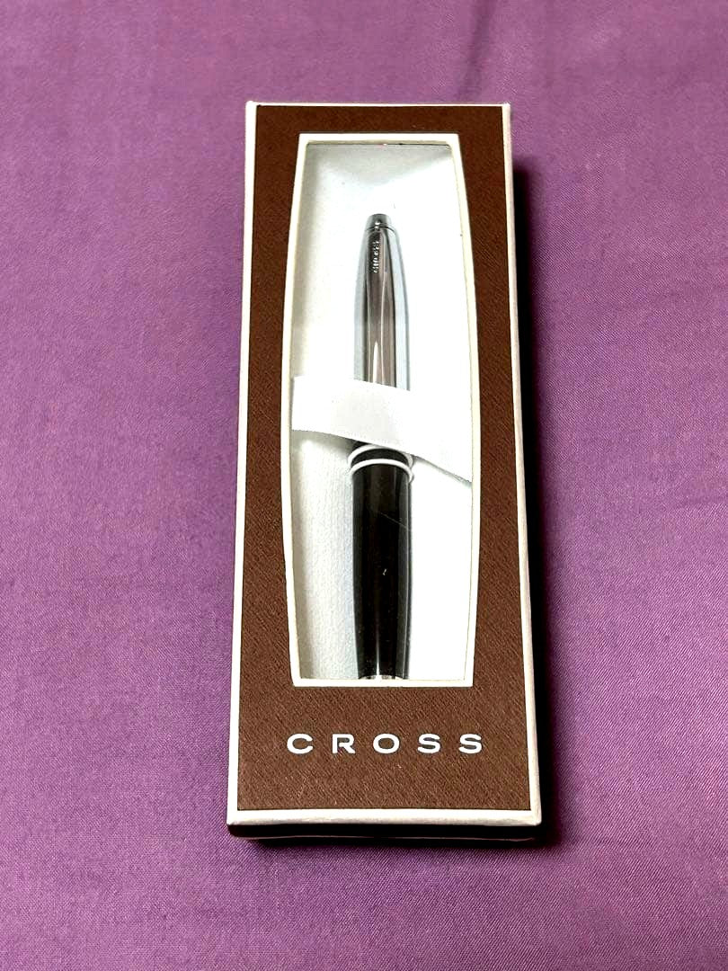 New Cross ballpoint pen with twist mechanism and black ink on white background