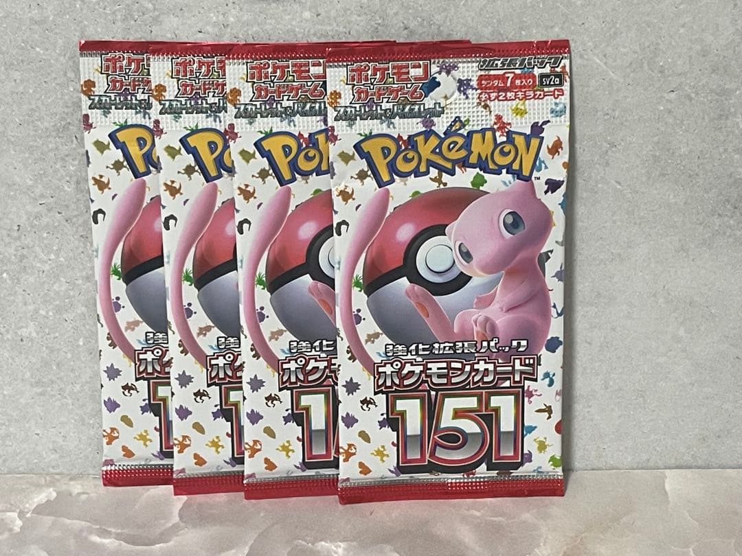 Pokemon Unopened Pack 4 Booster Expansion Pack Pokémon Card 151 Pack — Japanese