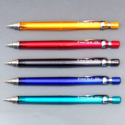 Pilot S3 Mechanical Pencil 5-piece set with black 0.5 mm pencil and assorted discontinued lead sizes