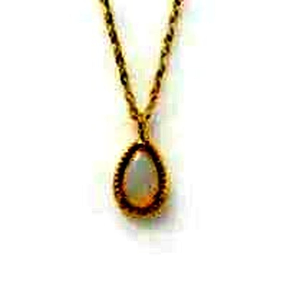 Agate K10 Opal Necklace with 40cm chain and small opal pendant