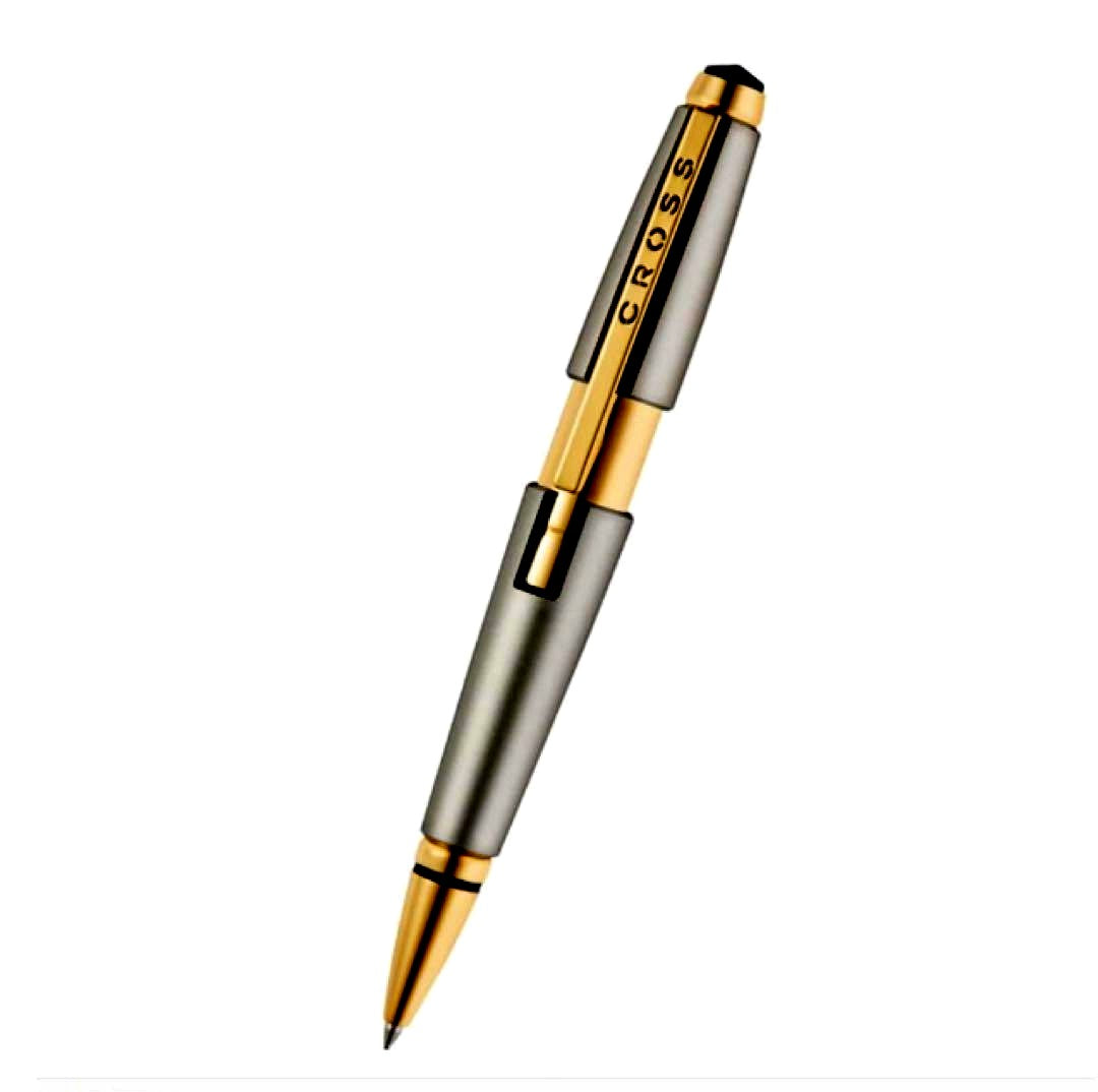 Cross Series Rollerball pen with silver and gold-tone design shown with included gift box