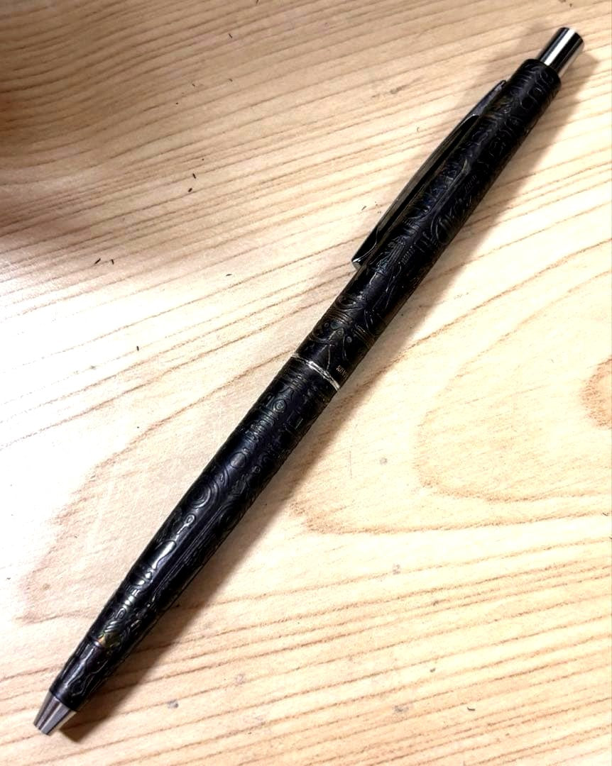 Rare Sailor Hieroglyph sterling silver ballpoint pen with visible scratches and oxidation, Japan import