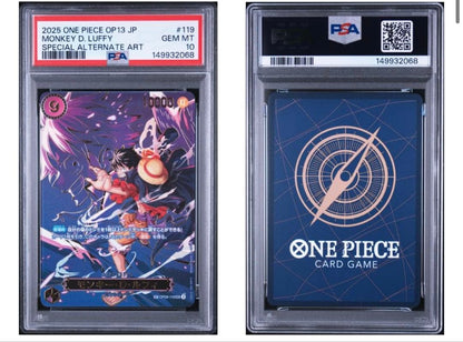 PSA 10 One Piece Monkey D. Luffy SEC — OP09-119 — Japanese
