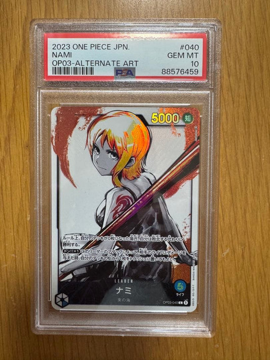 PSA 10 One Piece Nami L — OP03-040 — Japanese