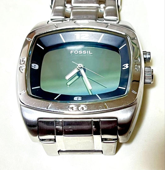 FOSSIL スクエア アナログ ステンレスベルト Analog Men's Watch — Japanese