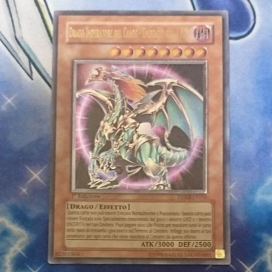 Bandai Chaos Emperor Dragon End of Messenger single trading card Italy language 1st relief EU DPKB Japan import