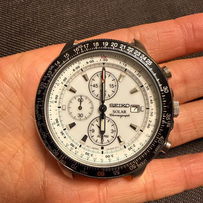 SEIKO SNAJ43 Solar Men's Watch — Japanese