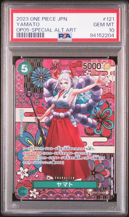 PSA 10 One Piece Yamato SEC — OP05-121 — Japanese
