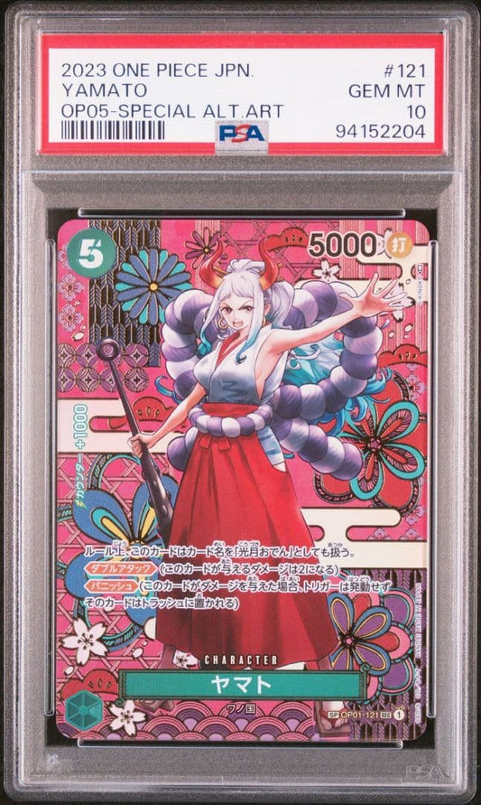 PSA 10 One Piece Yamato SEC — OP05-121 — Japanese
