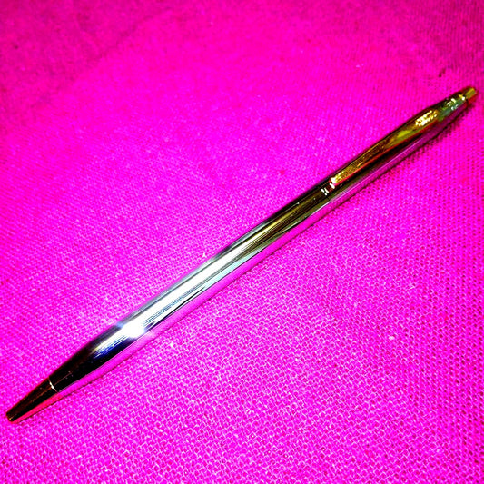 Cross Classic Century Medalist ballpoint pen with gold and silver parts and English logo engraving on top