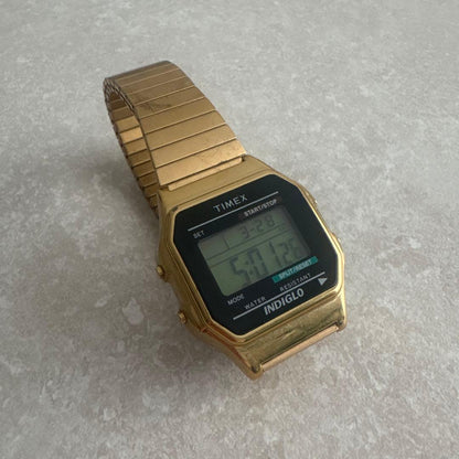TIMEX Digital Gold Men's Watch — Japanese