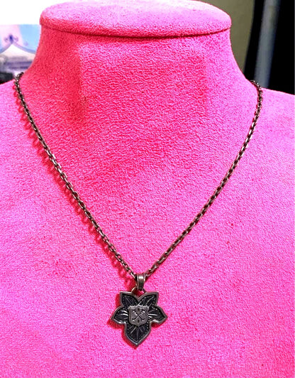 Agete Old Leaf Necklace made of Silver 925 with 200 mm length and delicate leaf design