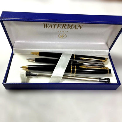 Waterman ballpoint pen 4-piece set with ballpoint pens and mechanical pencil in used but good condition