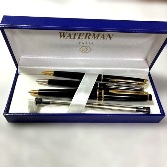 Waterman ballpoint pen 4-piece set with ballpoint pens and mechanical pencil in used but good condition