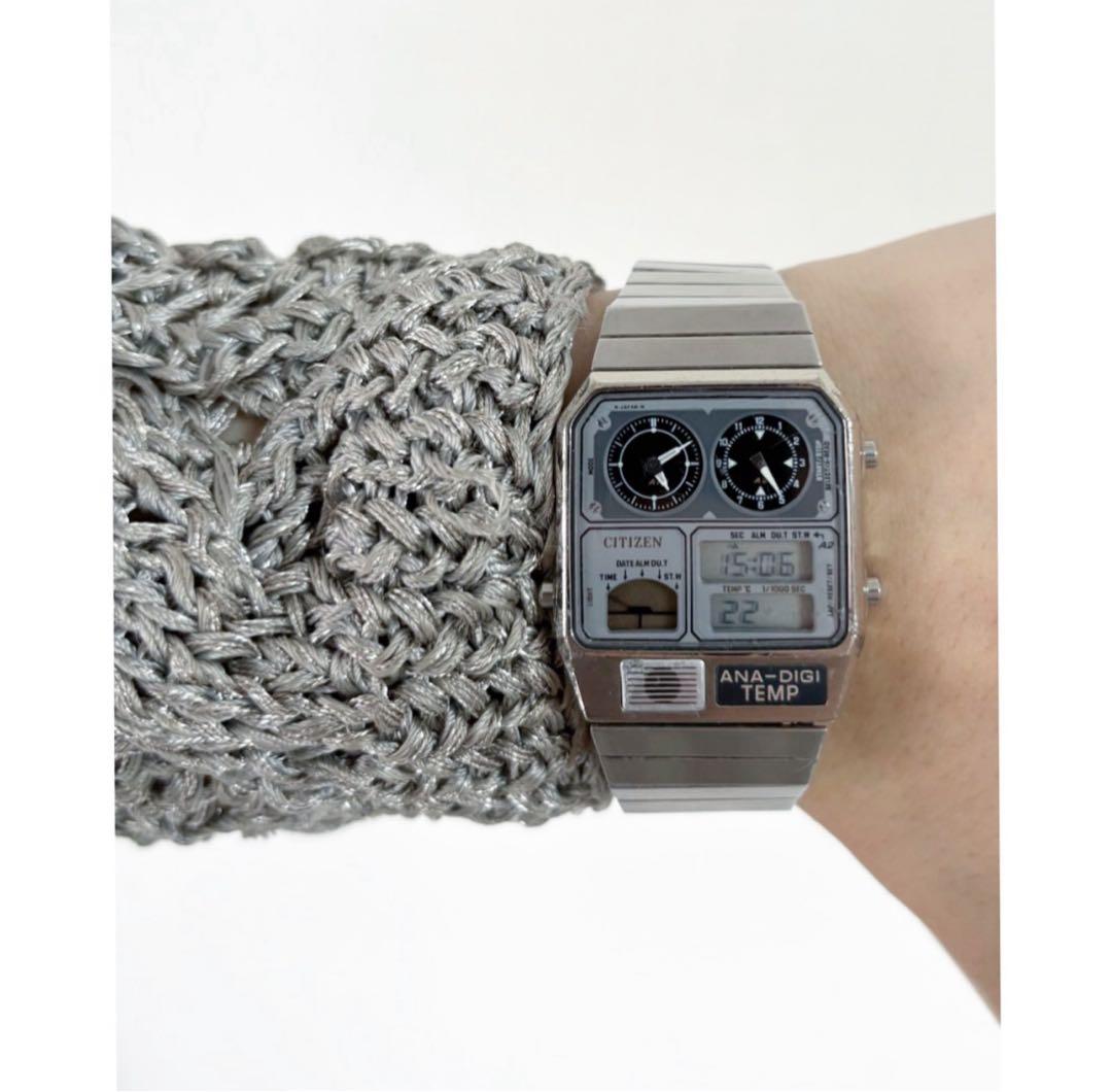 Citizen 99s-2000s Anadigi Temp Digital Men's Watch — Japanese