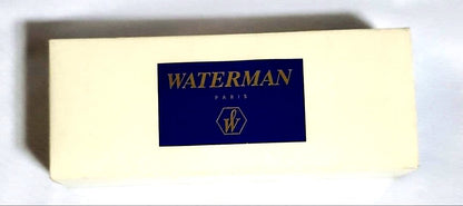 Unused WATERMAN ballpoint pen with original box showing some dirt on cover