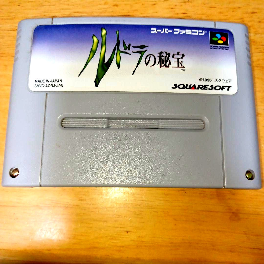 Ludra's Treasure SNES game cartridge with label showing SHVC-AORI-JPN model from 1995