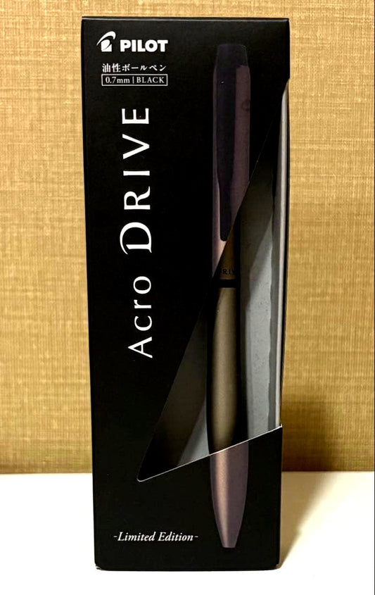 Pilot Acro Drive Limited Edition black ballpoint pen with 0.7mm tip shown on white background