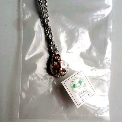 Perrita Mikimoto Disney Collaboration necklace with 39cm silver chain and light pink and purple freshwater pearls