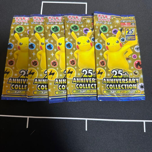 Pokemon Pokémon Card 25th Anniversary Collection 5 Pack Pack — Japanese