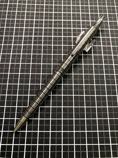 PILOT Elite Shokki Finish Stripe Ballpoint Pen with striped design and silver accents