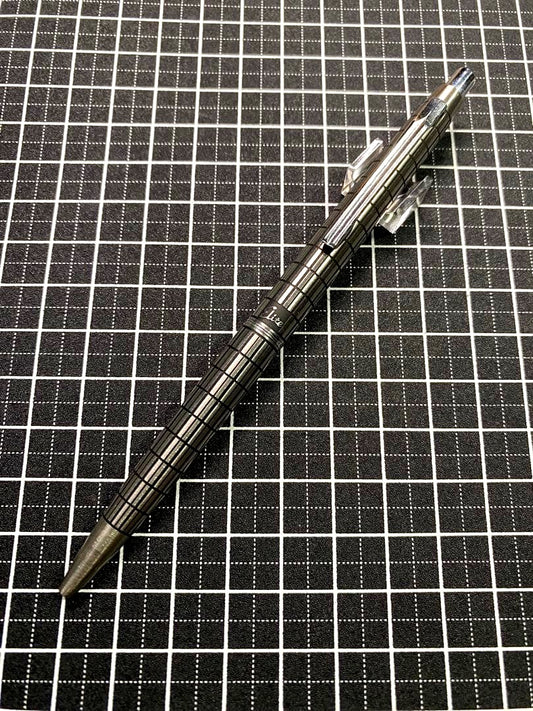 PILOT Elite Shokki Finish Stripe Ballpoint Pen with striped design and silver accents