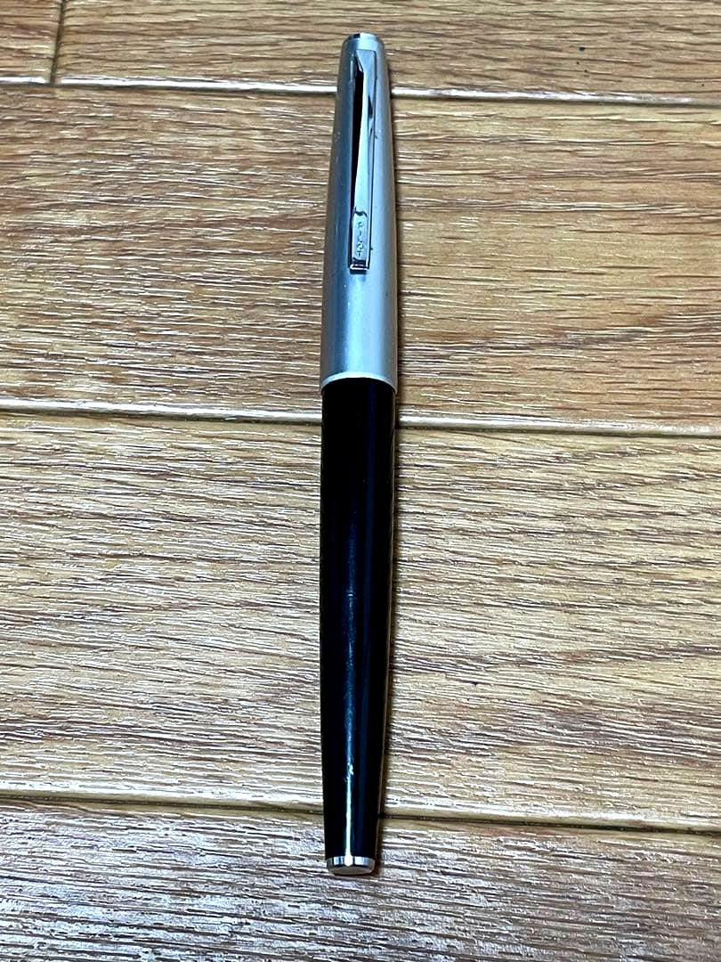 Used Pilot Fountain Pen with blue barrel and silver clip showing some surface scratches