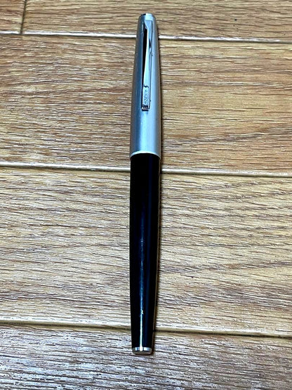 Used Pilot Fountain Pen with blue barrel and silver clip showing some surface scratches