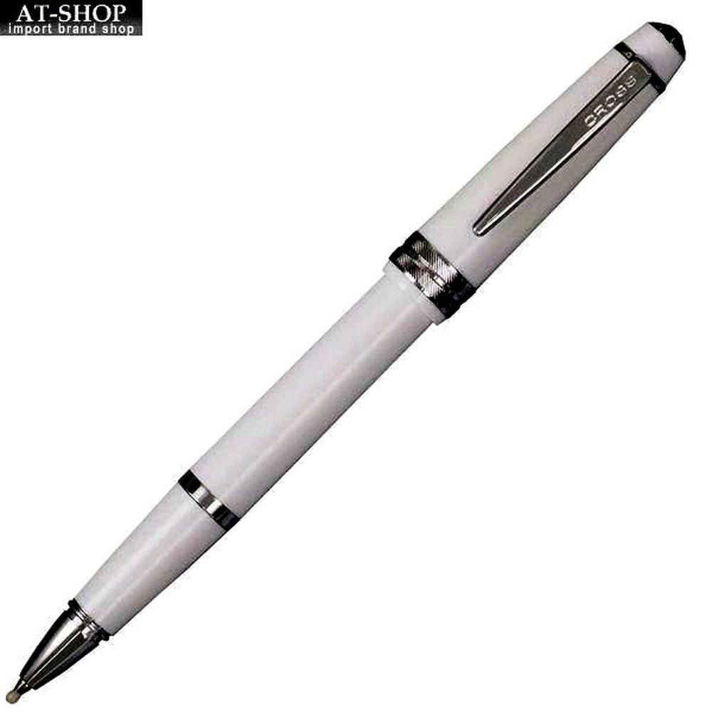 Cross Bailey Light Select Tip Rollerball Pen in white with glossy resin barrel and chrome-plated fittings