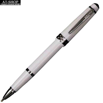 Cross Bailey Light Select Tip Rollerball Pen in white with glossy resin barrel and chrome-plated fittings