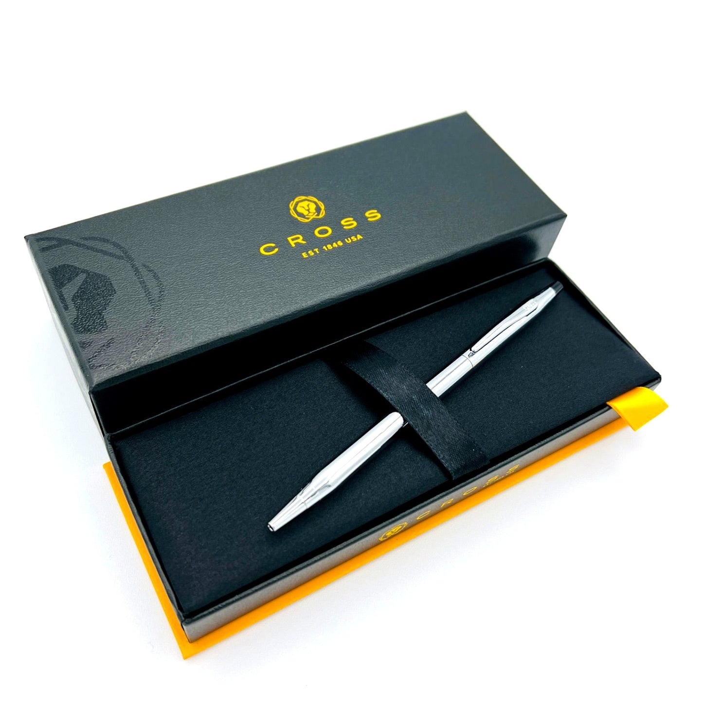 Silver color Cross ballpoint pen measuring 13.5 cm with sleek design and smooth writing tip