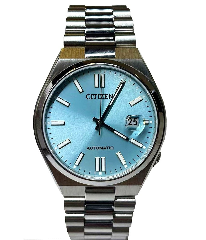 Citizen NJ0151-88M automatic men's watch with ice blue dial and stainless steel case