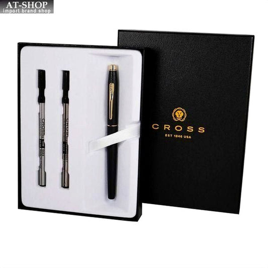 Cross Classic Century Select Chip black rollerball ballpoint pen with black gift box and two refill packs